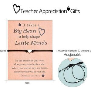 18‎ Sets Teacher Gift Thank You Wish Bracelet Appreciation Present
